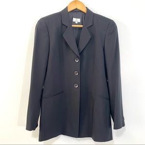 Vintage Zanella Virgin Wool Black Blazer Italy 4